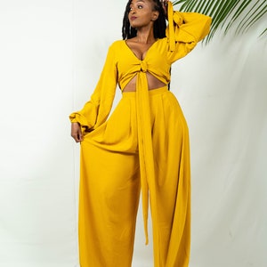 Mustard AHERO Palazzo Set image 3