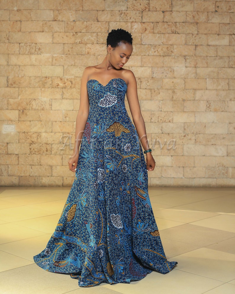 Ankara Prom Gown; African Print Dress; Ankara summer dress; Ankara Clothing for women; African fashion; African Maxi dress; Prom dress