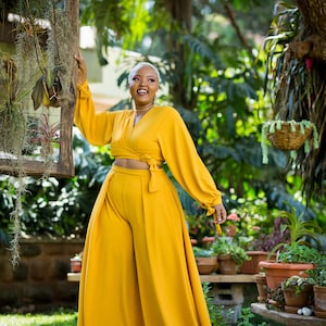 Mustard AHERO Palazzo Set