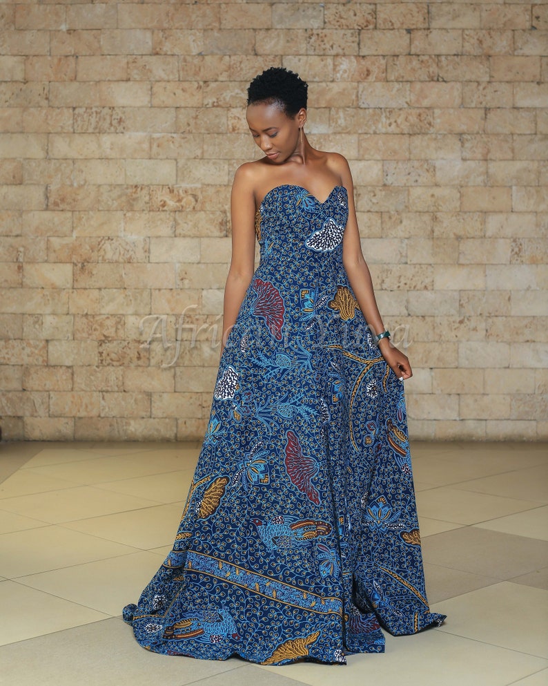 Ankara Prom Gown; African Print Dress; Ankara summer dress; Ankara Clothing for women; African fashion; African Maxi dress; Prom dress