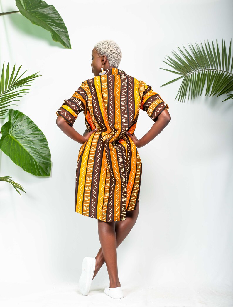 African print MONROVIA Shirt dress Ankara shirt dress Shirt dress Summer Dress African dress African fashion image 2