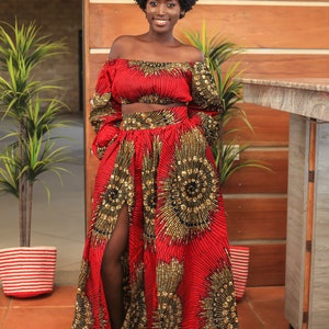 African print maxi skirt image 3