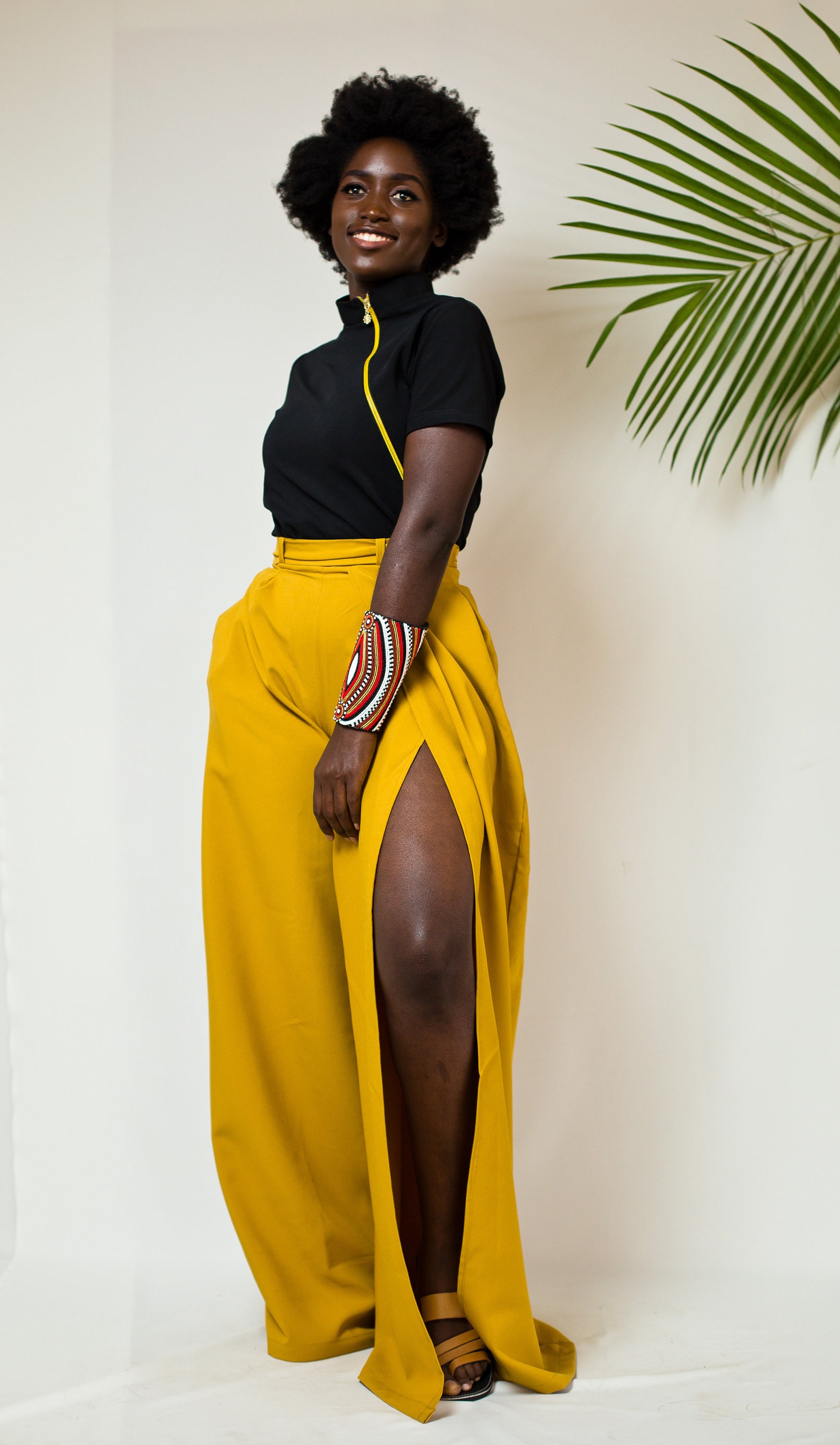 Mustard Yellow MWIKALI Palazzo Pants Palazzo Pants - Etsy