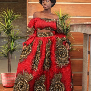 African print maxi skirt image 5