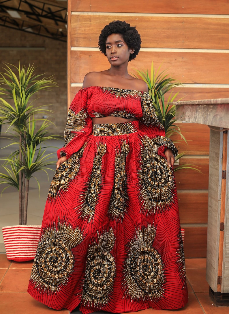 African print maxi skirt image 5