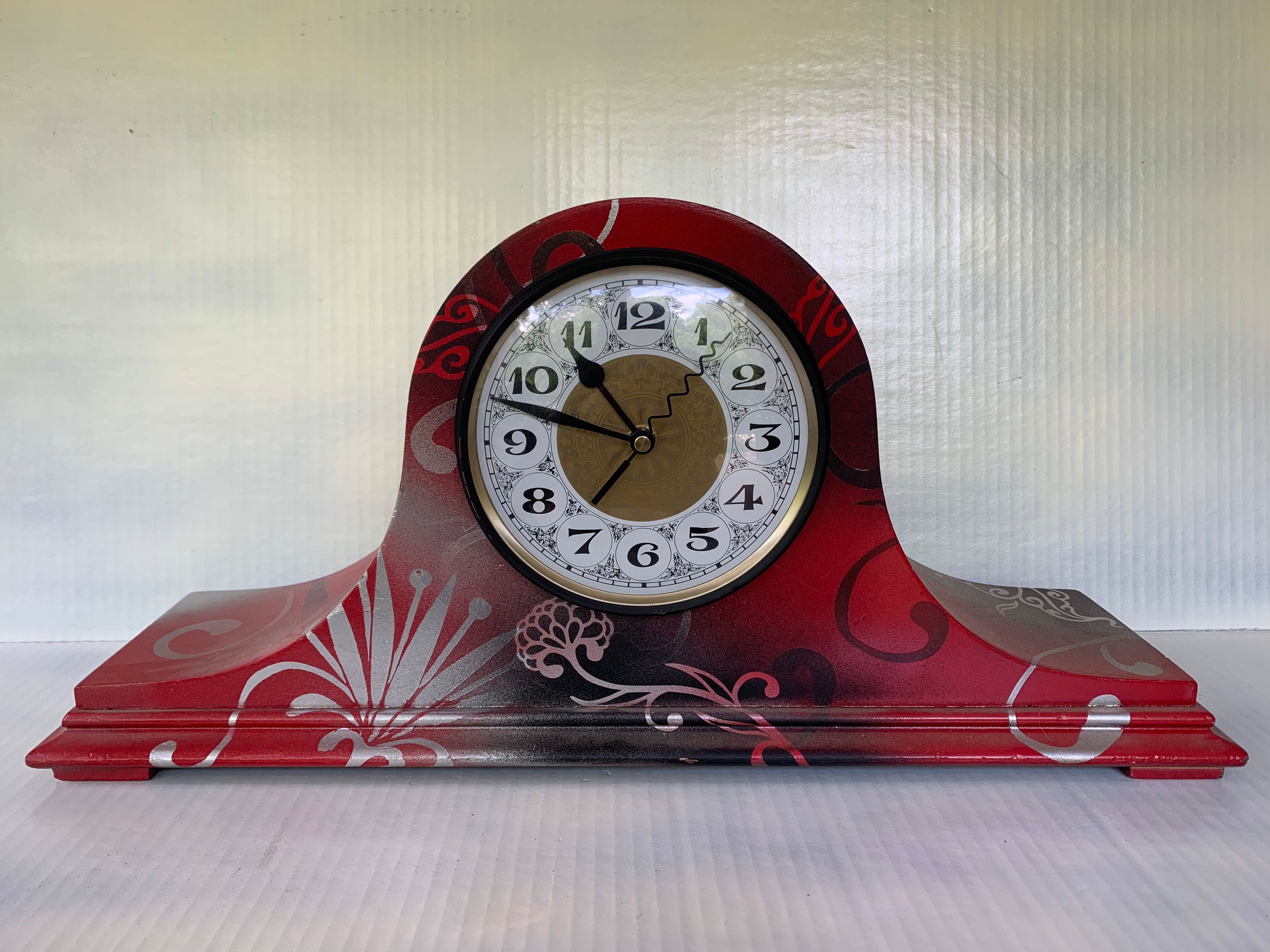 Reloj de chimenea vintage pintado a mano | Etsy