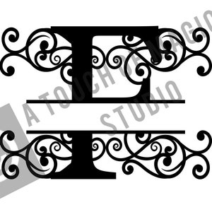Digital Monogram ~ Letter F Only ~  SVG file
