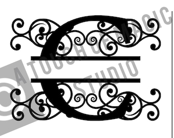 Digital Monogram ~ Letter C Only ~  SVG file