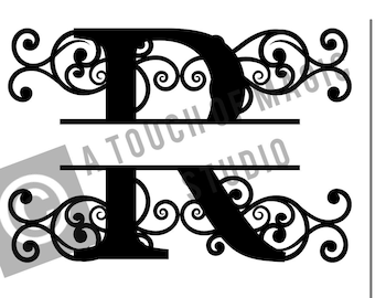 Digital Monogram ~ Letter R Only ~  SVG file