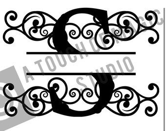 Digital Monogram ~ Letter S Only ~  SVG file