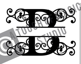 Digital Monogram ~ Letter B Only ~  SVG file