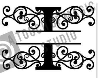Digital Monogram ~ Letter I Only ~  SVG file