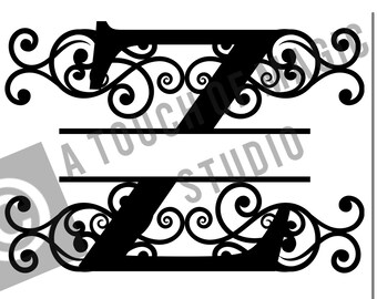 Digital Monogram ~ Letter Z Only ~  SVG file