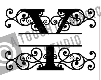 Digital Monogram ~ Letter Y Only ~  SVG file