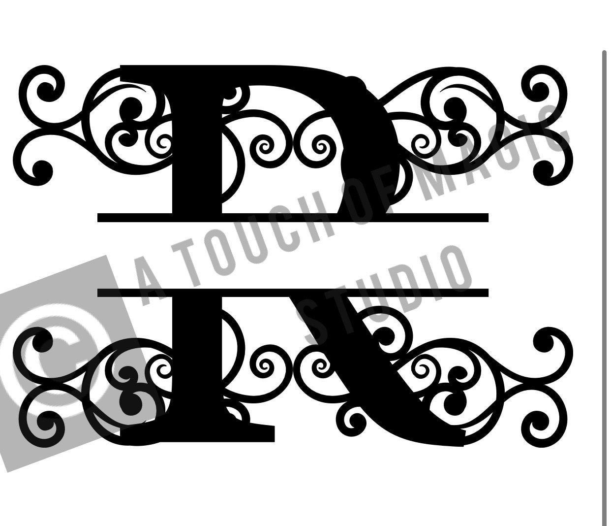 Fancy R Script Svg Digital Monogram Letter R Only SVG File - Etsy