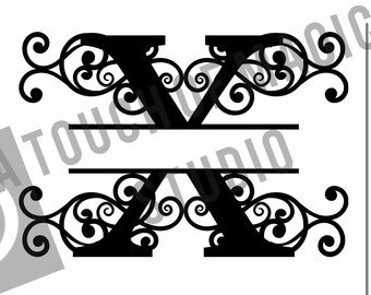 Digital Monogram ~ Letter X Only ~  SVG file