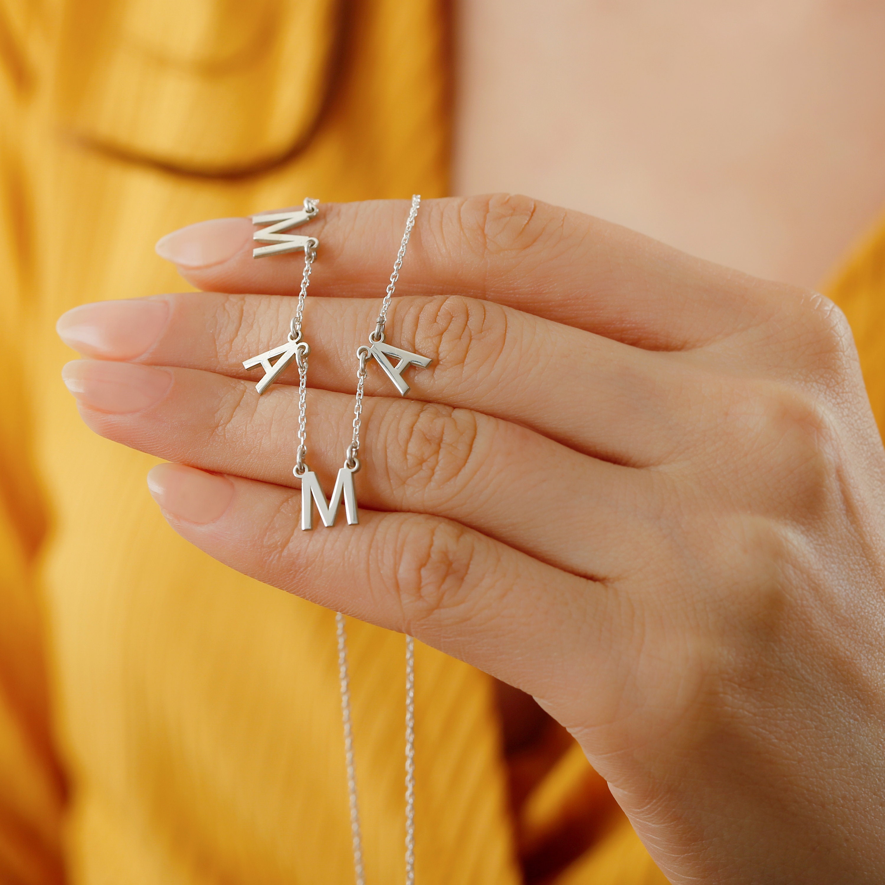 Custom Necklace Custom Letter Necklace Initial Necklace Etsy