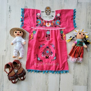 Mexican Dress for Girls, Mexican Embroidered Girls Dress, Mexican Dress ...