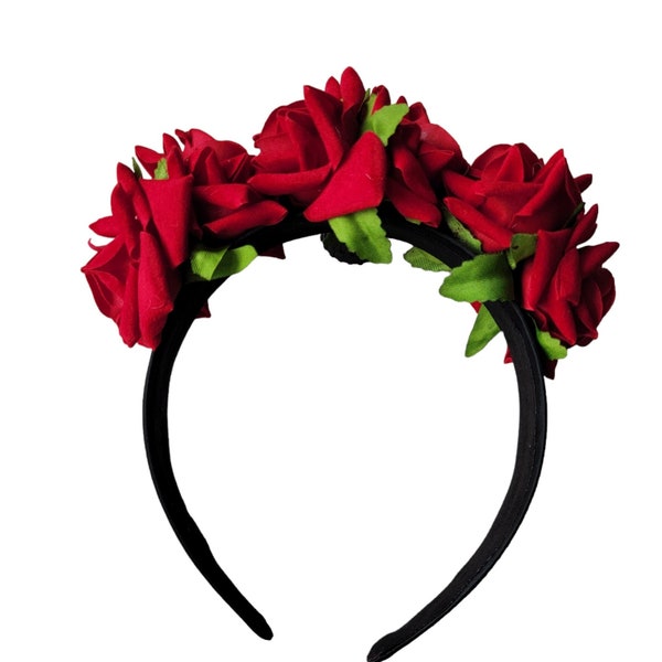 Mexican Headband for Girls, Mexican Headband, Flower Headband, Roses Headband, Mexican Hair Accesory, Mexican