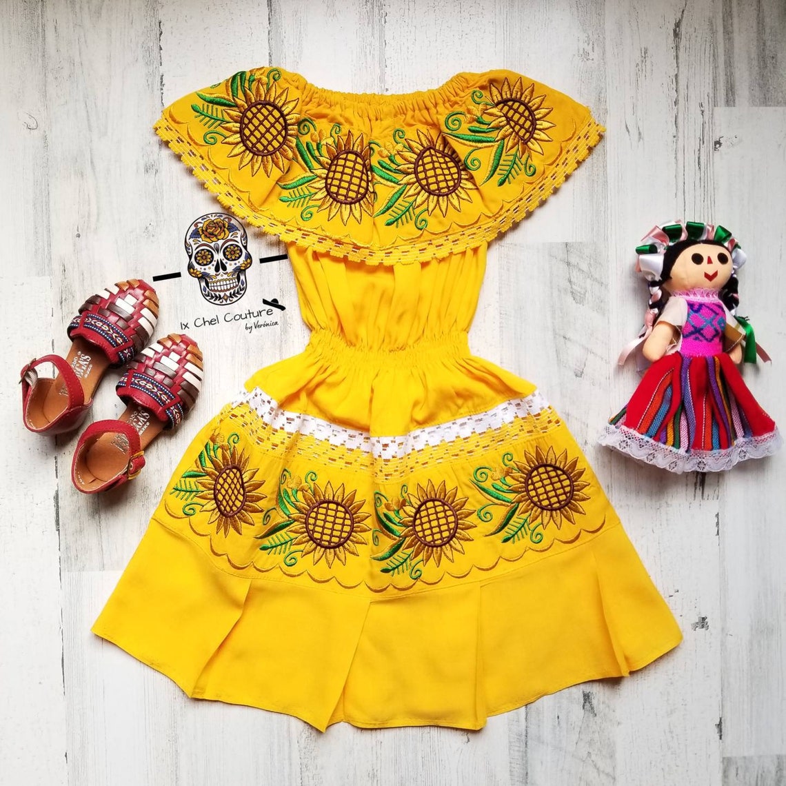 Mexican Dress for Girls Mexican Embroidered Girls Dress | Etsy