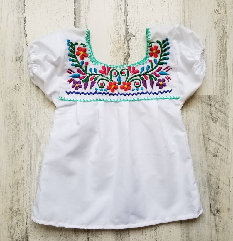 Mexican Dress for Girls Mexican Embroidered Girls Dress | Etsy