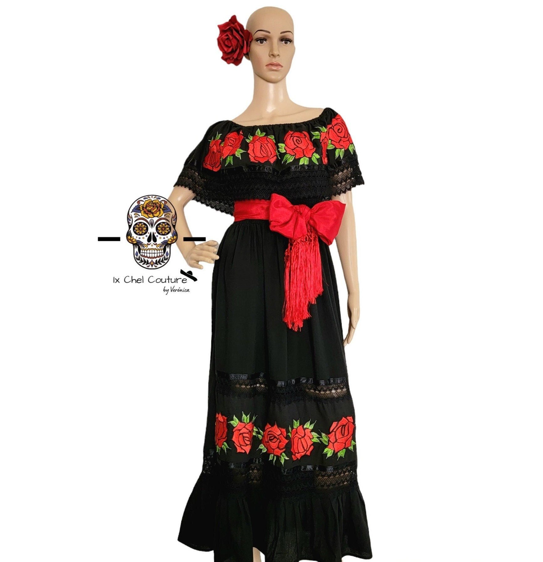 black mexican dress