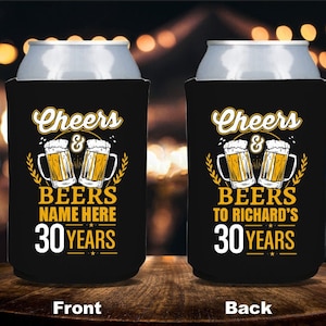 40 Birthday Party Huggers. 30 years Coolies. Party Favors.