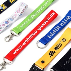 Custom Full Color Wrist Strap Lanyard - Custom Wrist Lanyard Keychains  - Customization Lanyards