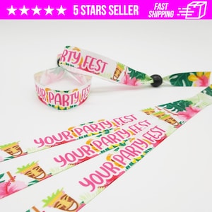 Tropical Party Cloth wristbands - Party wristbands - Fabric - Festival party wristbands - Customization bands