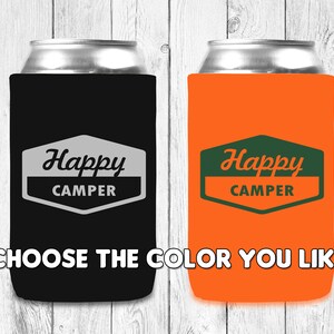 15 Happy Camper Can Coolies. Camping Camper RV Koozies Coolies Party Favors.