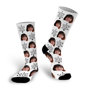 FATHER&#39;S DAY SOCKS - Face socks for Father&#39;s day, First Fathers Day gift, Personalized socks for dad, Photo socks, Picture socks