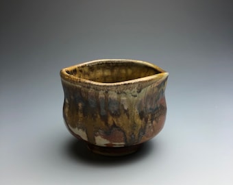 Wood fired ceramic tea bowl