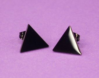 Black Triangle Studs