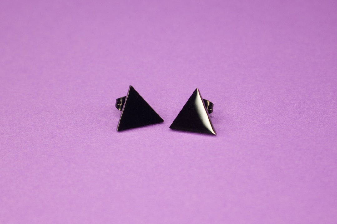 Black Triangle Studs