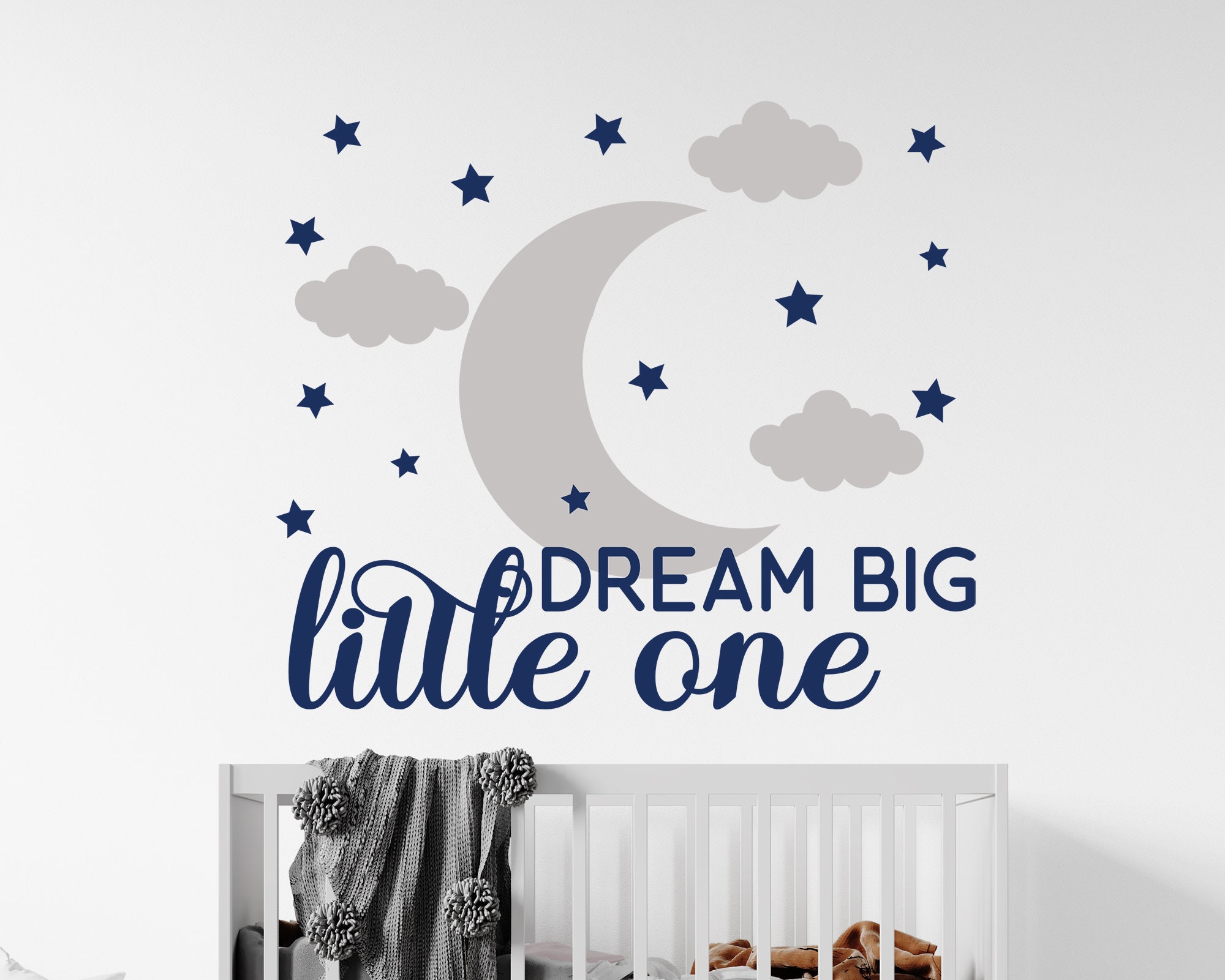Droom grote kleine citaat muur sticker baby kamer decor