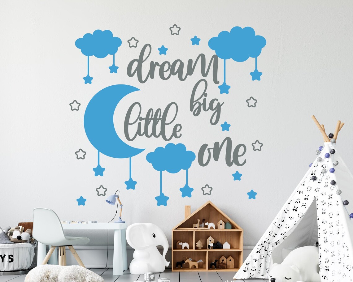 Spruch Wandtattoie Kinderzimmer Deko Dream big little one Etsy