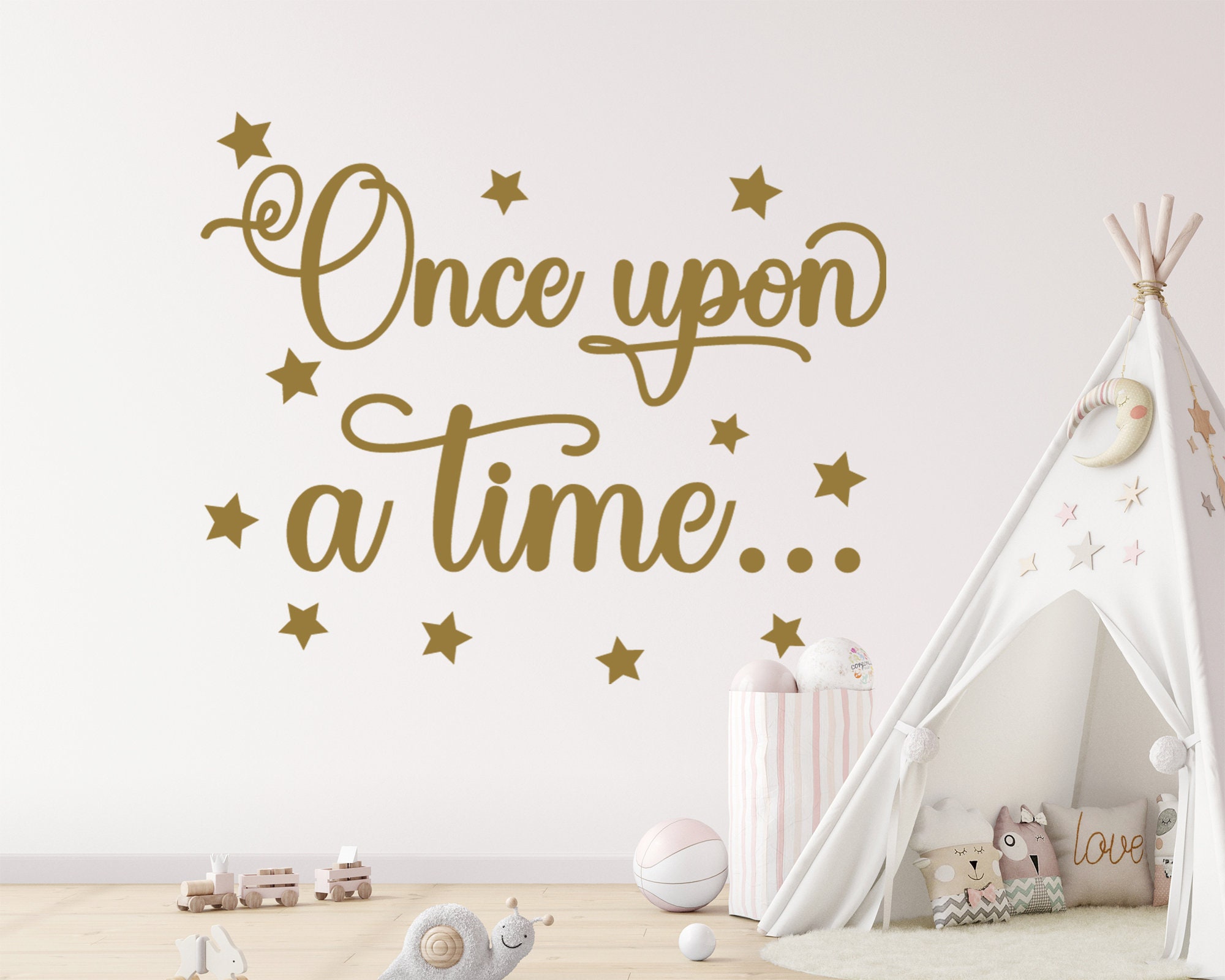 Once Upon a Time Wall Decal Baby Room, Fairytale Decor Nursery Room