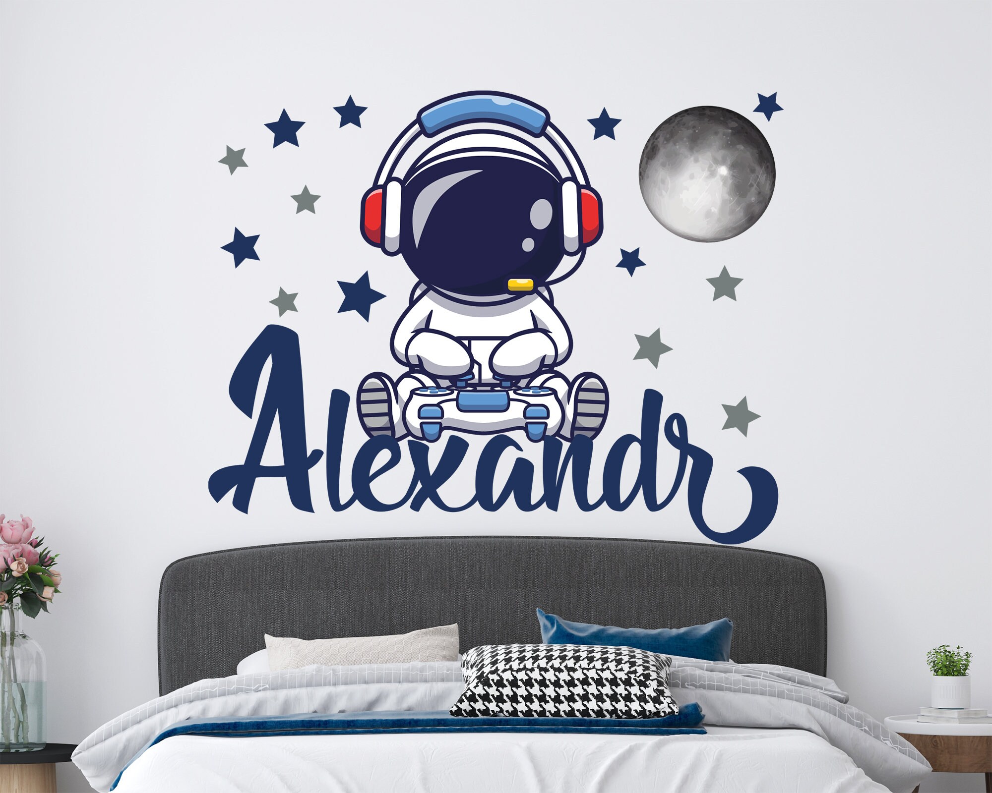 Astronaut Wandtattoi Kinderzimmer Deko Junge | Etsy