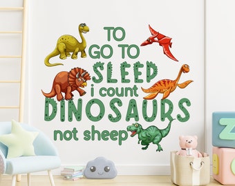Dinosaur Wall Decal: Count Dinosaurs, Kids Room Decor