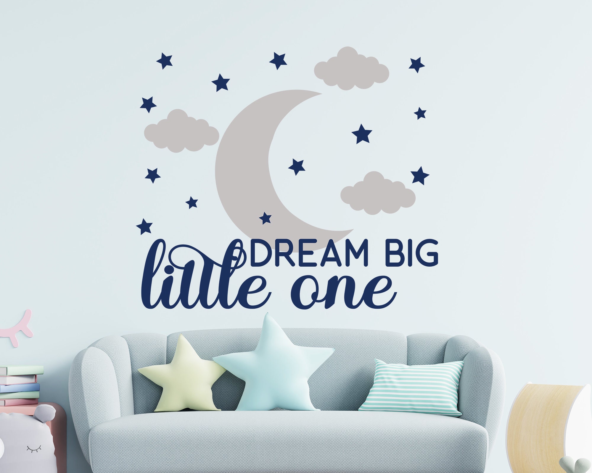 Droom grote kleine citaat muur sticker baby kamer decor
