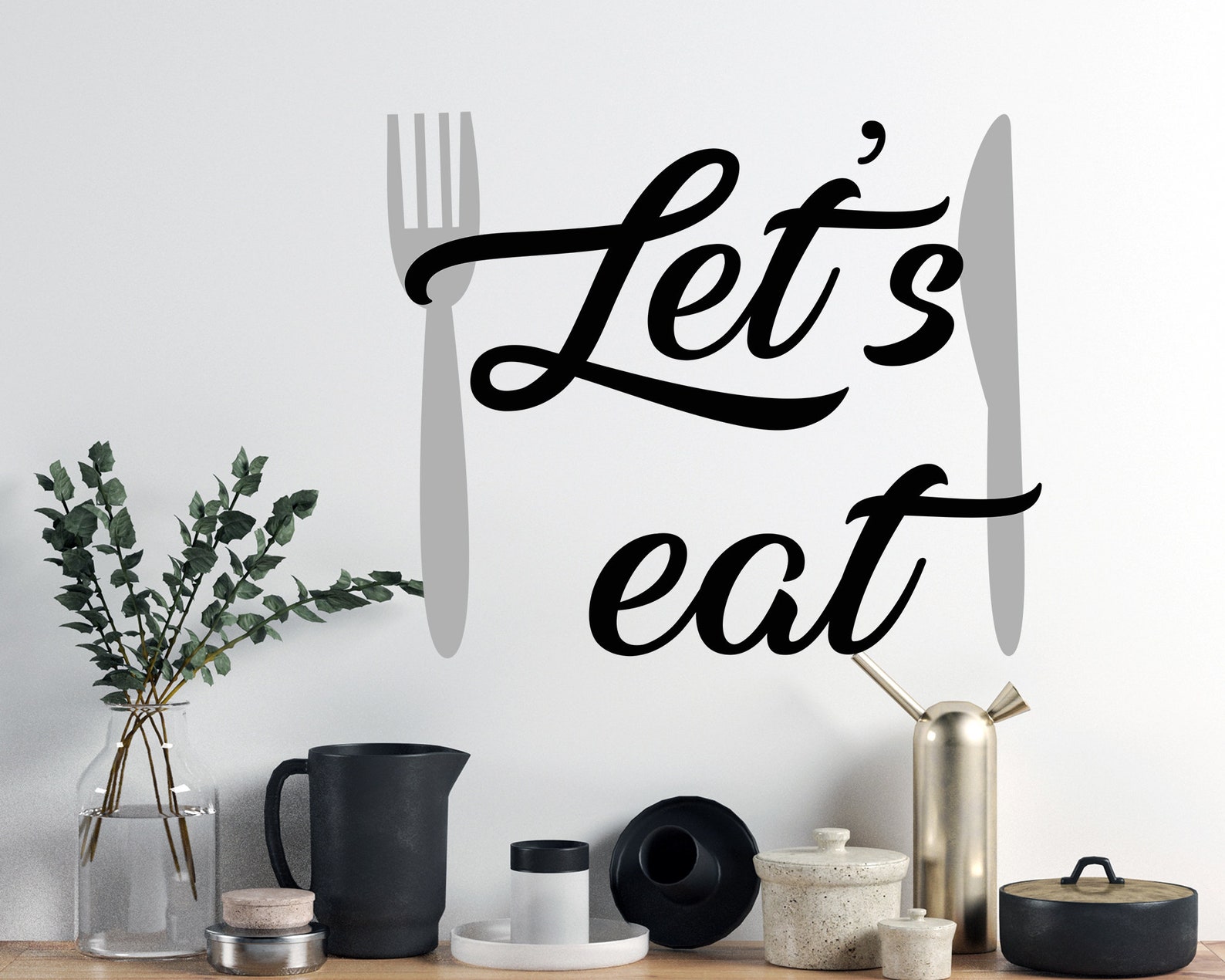 Keuken muur sticker eetkamer decor laten we eten citaat Etsy Keuken muur sticker eetkamer decor laten we eten citaat Etsy