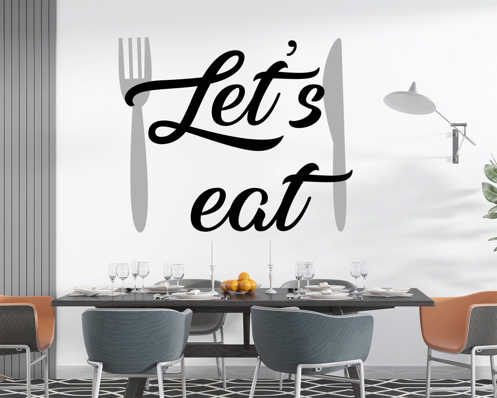 Keuken muur sticker eetkamer decor laten we eten citaat Etsy Keuken muur sticker eetkamer decor laten we eten citaat Etsy