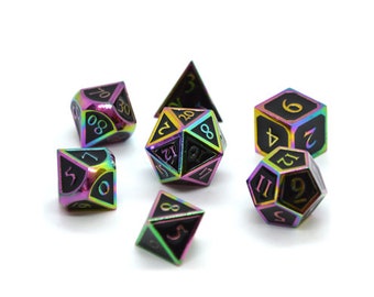 Critit Crit It Spirit Of Fox Series 2 Poly 7 Dice RPG Set Orange White 5e D/&D DM