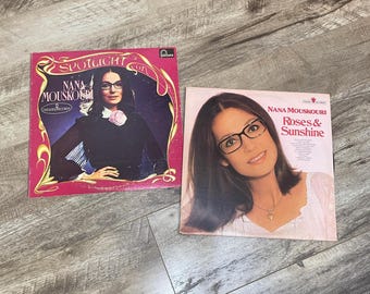 Nana Mouskouri Vinyl Bundle (2 Albums) – Spotlight On 2-LP + Roses & Sunshine – 1970s Greek Pop, Folk, Easy Listening Records