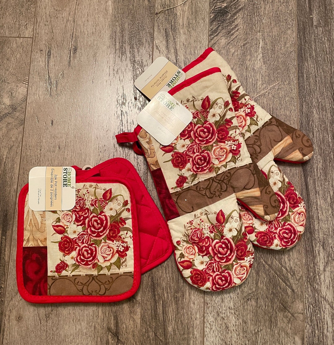 Shabby Chic Oven Mitts & Pot Holders Etsy