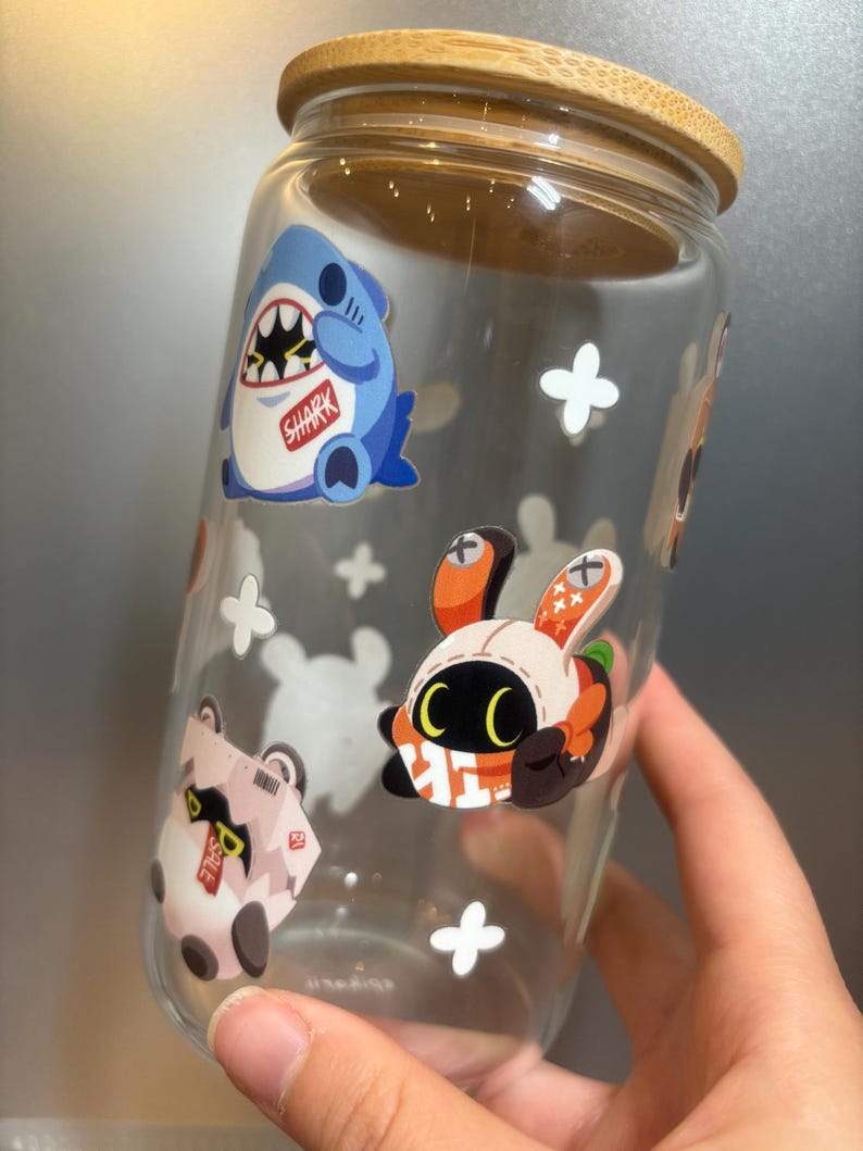 Bangboo Glass Cup With Bamboo Lid and Straw 16oz - Etsy