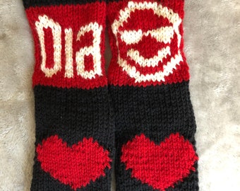 Handmade socks with initials of your loved ones