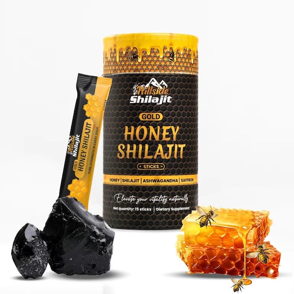 Honey Shilajit Sticks – Gold, Saffron & Ashwagandha (15 Sticks)