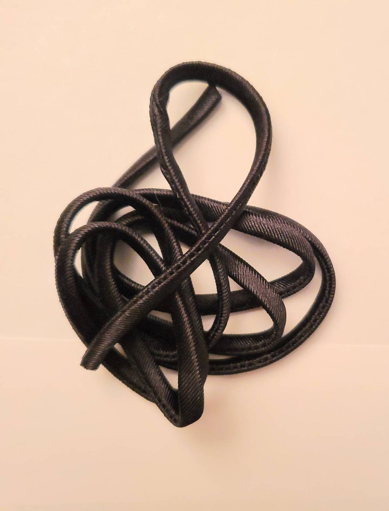 520 Yards Black 1/4wide Fabric Spaghetti Cord Etsy