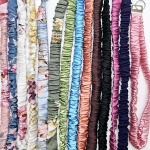 Handmade Scrunchie lanyard/ Crossbody phone strap/ Scrunchie wristlet key fob